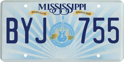 MS license plate BYJ755