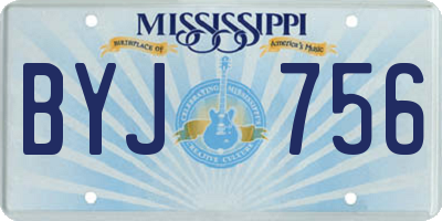 MS license plate BYJ756