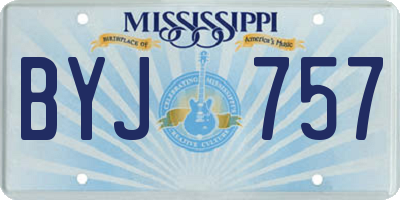 MS license plate BYJ757
