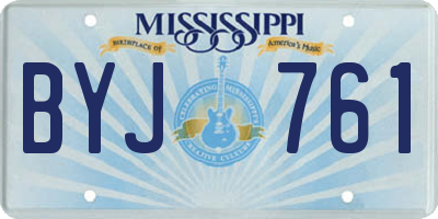 MS license plate BYJ761
