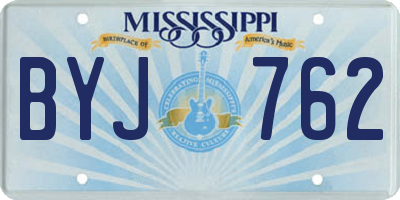MS license plate BYJ762