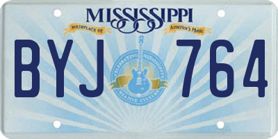 MS license plate BYJ764