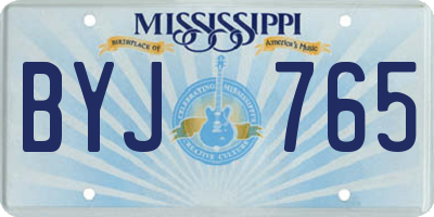 MS license plate BYJ765