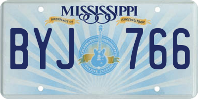 MS license plate BYJ766