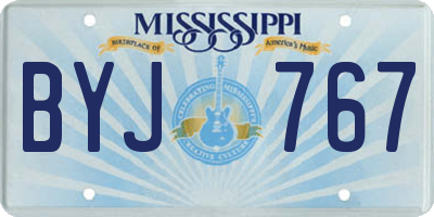 MS license plate BYJ767