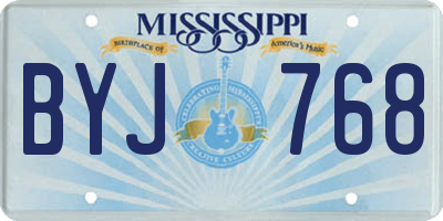 MS license plate BYJ768