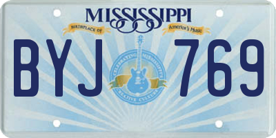 MS license plate BYJ769