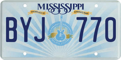 MS license plate BYJ770