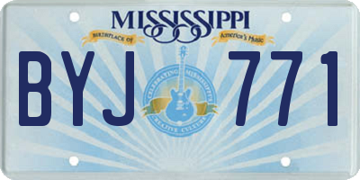 MS license plate BYJ771