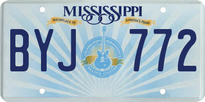 MS license plate BYJ772