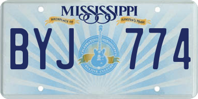 MS license plate BYJ774