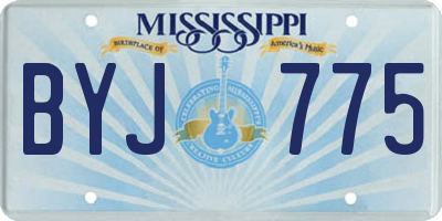 MS license plate BYJ775