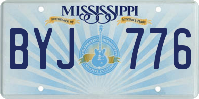 MS license plate BYJ776