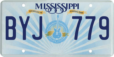 MS license plate BYJ779