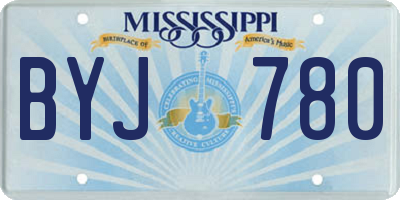 MS license plate BYJ780