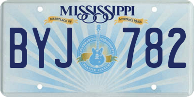 MS license plate BYJ782