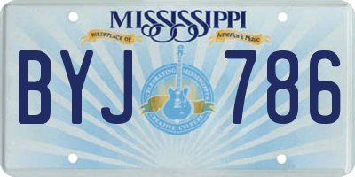 MS license plate BYJ786