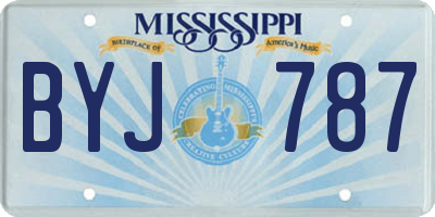 MS license plate BYJ787