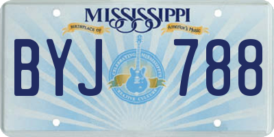 MS license plate BYJ788