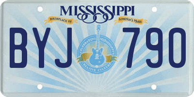 MS license plate BYJ790
