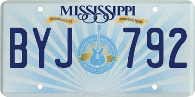 MS license plate BYJ792