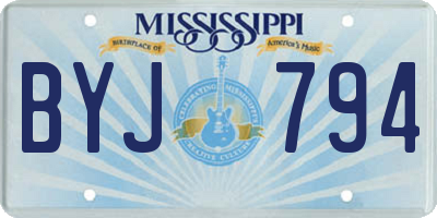 MS license plate BYJ794