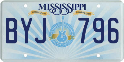 MS license plate BYJ796