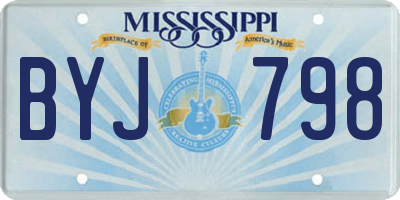 MS license plate BYJ798