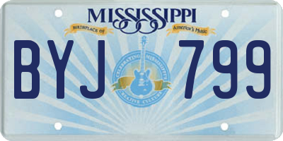 MS license plate BYJ799
