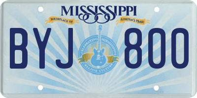MS license plate BYJ800