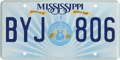 MS license plate BYJ806