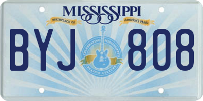 MS license plate BYJ808