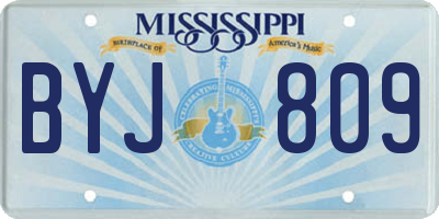 MS license plate BYJ809