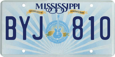 MS license plate BYJ810