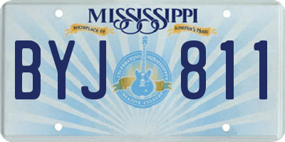 MS license plate BYJ811