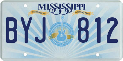 MS license plate BYJ812