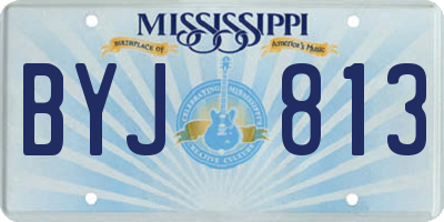 MS license plate BYJ813