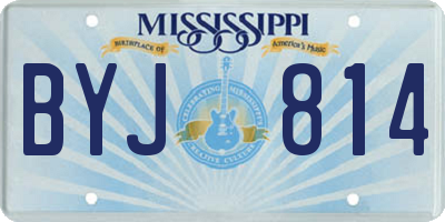 MS license plate BYJ814