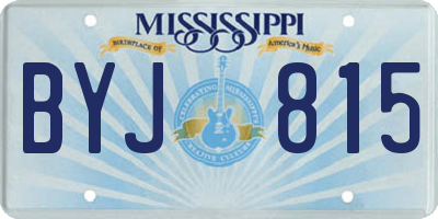 MS license plate BYJ815