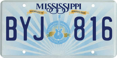 MS license plate BYJ816