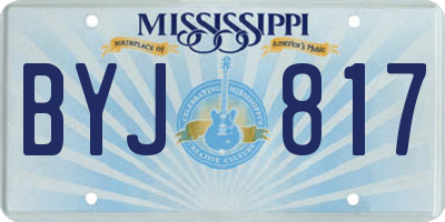 MS license plate BYJ817