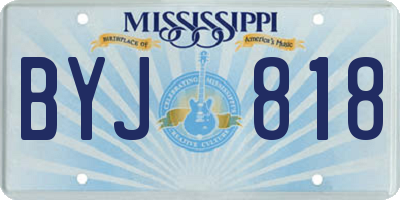 MS license plate BYJ818