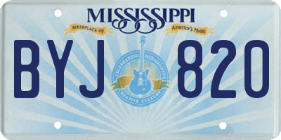 MS license plate BYJ820