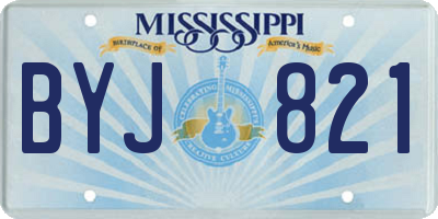 MS license plate BYJ821