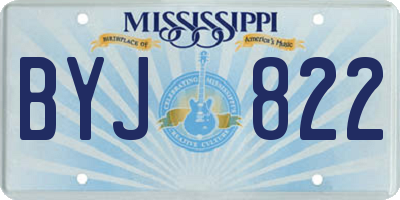 MS license plate BYJ822