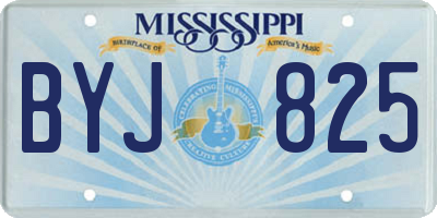 MS license plate BYJ825