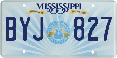 MS license plate BYJ827