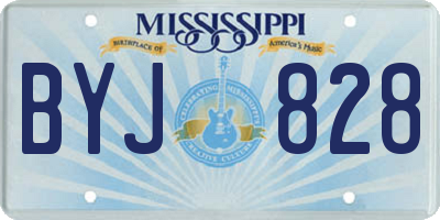MS license plate BYJ828
