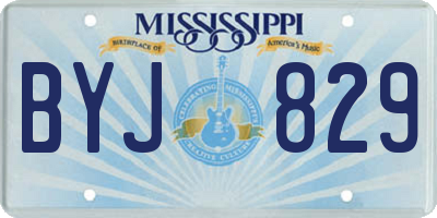 MS license plate BYJ829