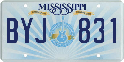 MS license plate BYJ831